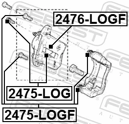 Piston, brake caliper 2476-LOGF