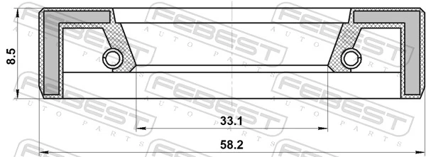 FEBEST 95FAS-35580909X Shaft Seal, drive shaft