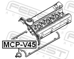FEBEST MCP-V45 Seal Ring, spark plug shaft