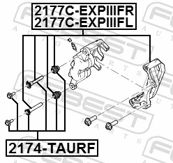 FEBEST 2177C-EXPIIIFL Brake Caliper Bracket Set