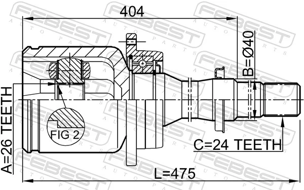 Joint Kit, drive shaft 0111-AZT251RH