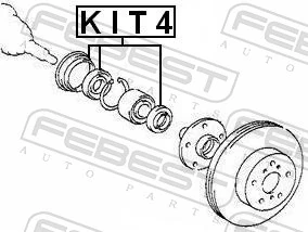 Seal Ring, wheel hub KIT4