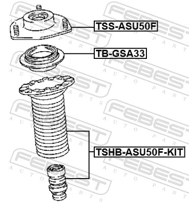 FEBEST TSS-ASU50F Suspension Strut Support Mount
