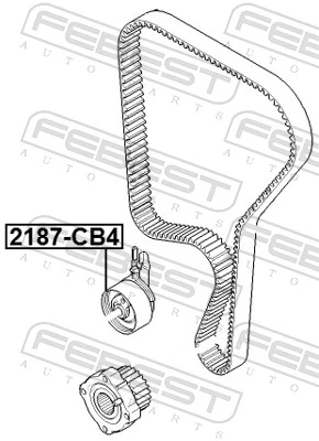 Tensioner Pulley, timing belt 2187-CB4