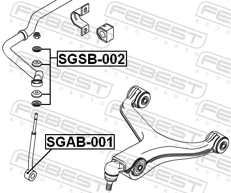 Mounting, axle strut SGSB-002