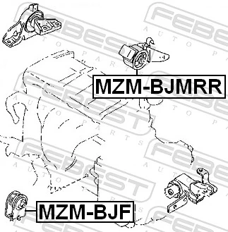 Mounting, engine MZM-BJMRR