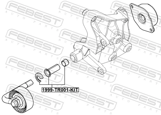 FEBEST 1999-TR001-KIT Repair Kit, v-ribbed belt tensioner