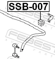 FEBEST SSB-007 Mounting, stabiliser bar