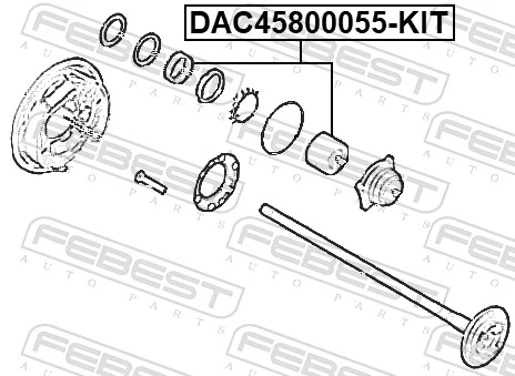 FEBEST DAC45800055-KIT Wheel Bearing Kit