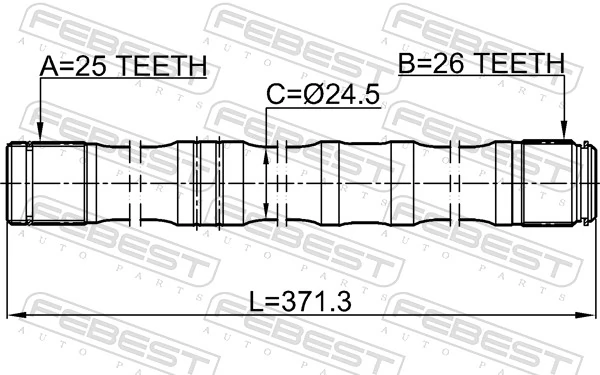 FEBEST 0112-AZT251LH Drive Shaft