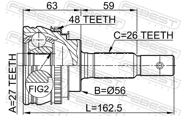 Joint Kit, drive shaft 0110-012A48