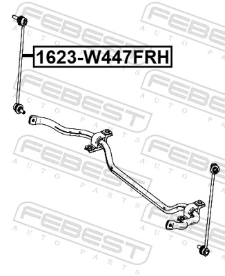 Link/Coupling Rod, stabiliser bar 1623-W447FRH