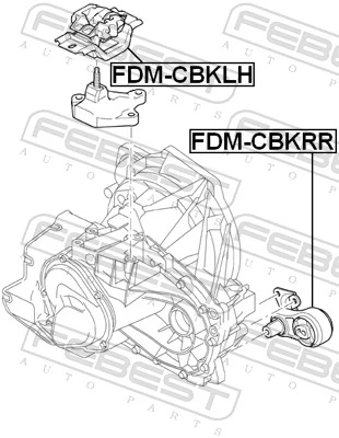 Mounting, engine FDM-CBKLH