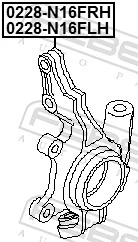 FEBEST 0228-N16FLH Steering Knuckle, wheel suspension