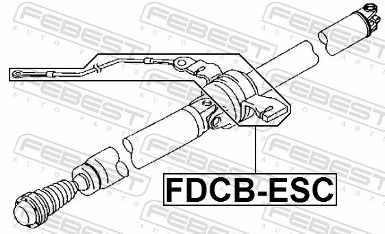 FEBEST FDCB-ESC Bearing, propshaft centre bearing