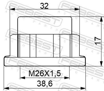 Nut, kingpin 1698-NHUB03