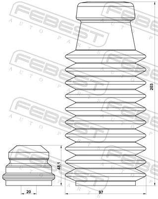 Dust Cover Kit, shock absorber CHSHB-VOYIVF-KIT
