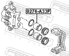 Piston, brake caliper 0276-A33F