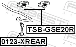 FEBEST TSB-GSE20R Mounting, stabiliser bar