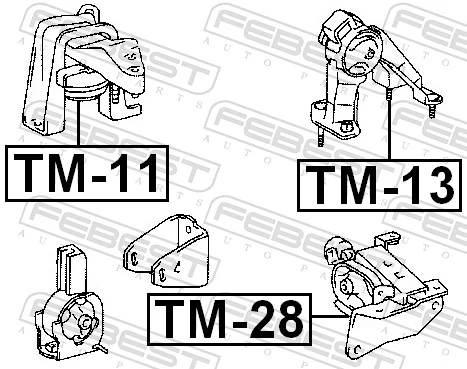 Mounting, engine TM-13