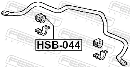 FEBEST HSB-044 Mounting, stabiliser bar