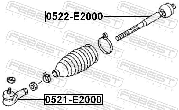 FEBEST 0521-E2000 Tie Rod End