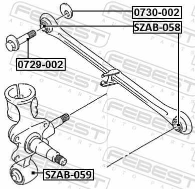 FEBEST SZAB-058 Mounting, control/trailing arm