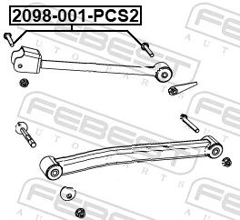Fastening Bolt, control arm 2098-001-PCS2