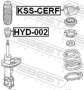 FEBEST KSS-CERF Suspension Strut Support Mount