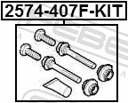 FEBEST 2574-407F-KIT Guide Bolt, brake caliper