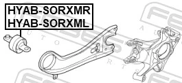 FEBEST KAB-SORXML Mounting, control/trailing arm