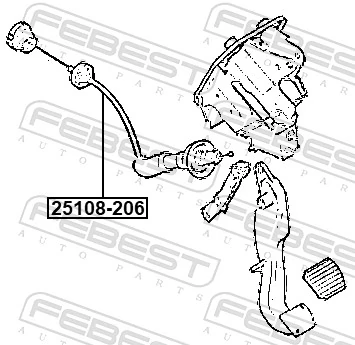 Cable Pull, clutch control 25108-206