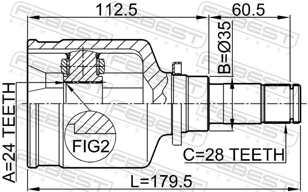 Joint Kit, drive shaft 0511-M320MTLH