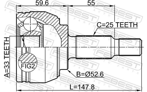 Joint Kit, drive shaft 2410-DUST