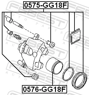 Repair Kit, brake caliper 0575-GG18F
