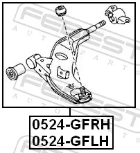 Control/Trailing Arm, wheel suspension 0524-GFRH