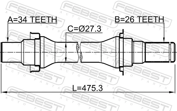Drive Shaft 1012-V250RH