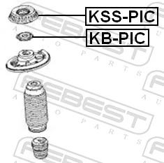 Rolling Bearing, suspension strut support mount KB-PIC