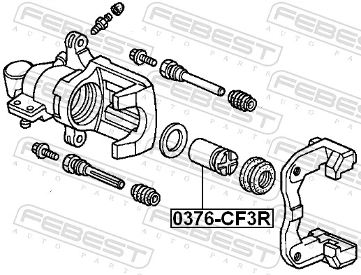 FEBEST 0376-CF3R Piston, brake caliper
