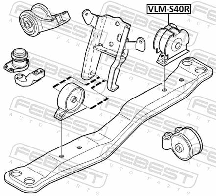 FEBEST VLM-S40R Mounting, engine