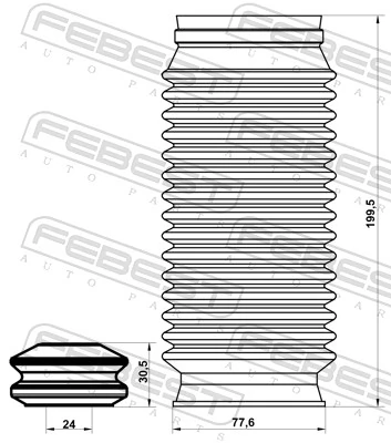 FEBEST OPSHB-INSF-KIT Dust Cover Kit, shock absorber
