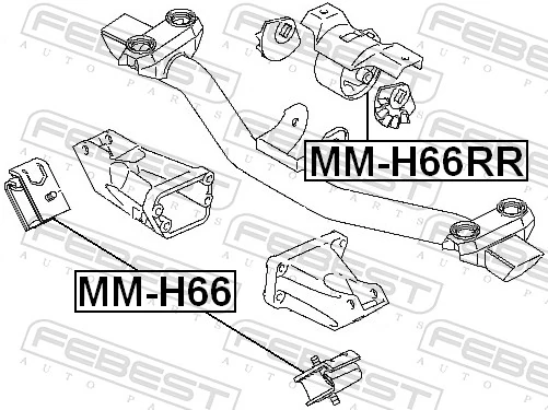 FEBEST MM-H66RR Mounting, engine