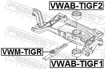 Mounting, engine VWM-TIGR