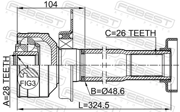 Joint Kit, drive shaft 2311-T5DRH