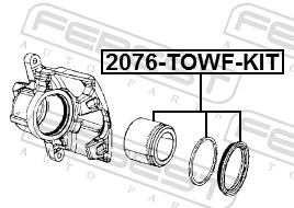 Repair Kit, brake caliper 2076-TOWF-KIT