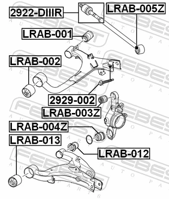 Mounting, control/trailing arm LRAB-004Z