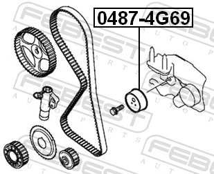 Tensioner Pulley, timing belt 0487-4G69