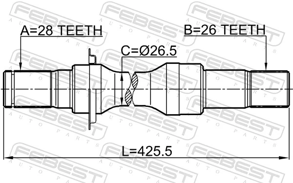FEBEST 2112-FOCAU Drive Shaft