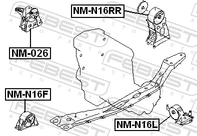 Mounting, engine NM-026