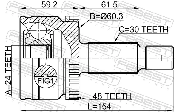 Joint Kit, drive shaft 1210-D7A2WA48